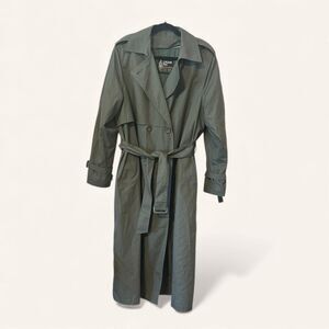 Vintage London Fog Trench Coat W16 Reg Olive Green 3M Thinsulate Liner 1970’s